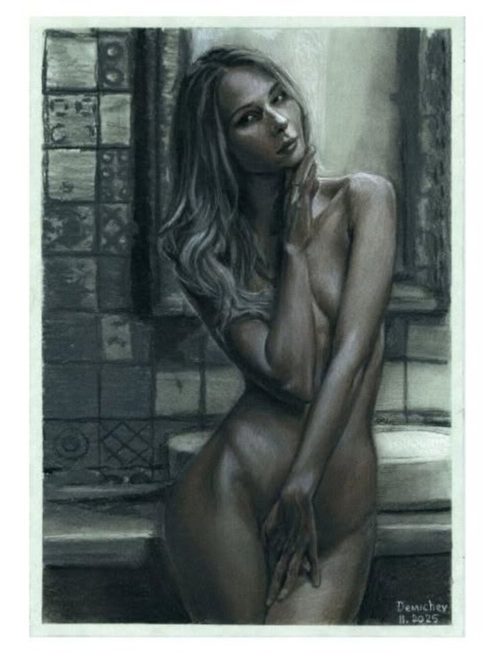 Oleksandr Demichev (Ukraine,20/21C) pastel painting